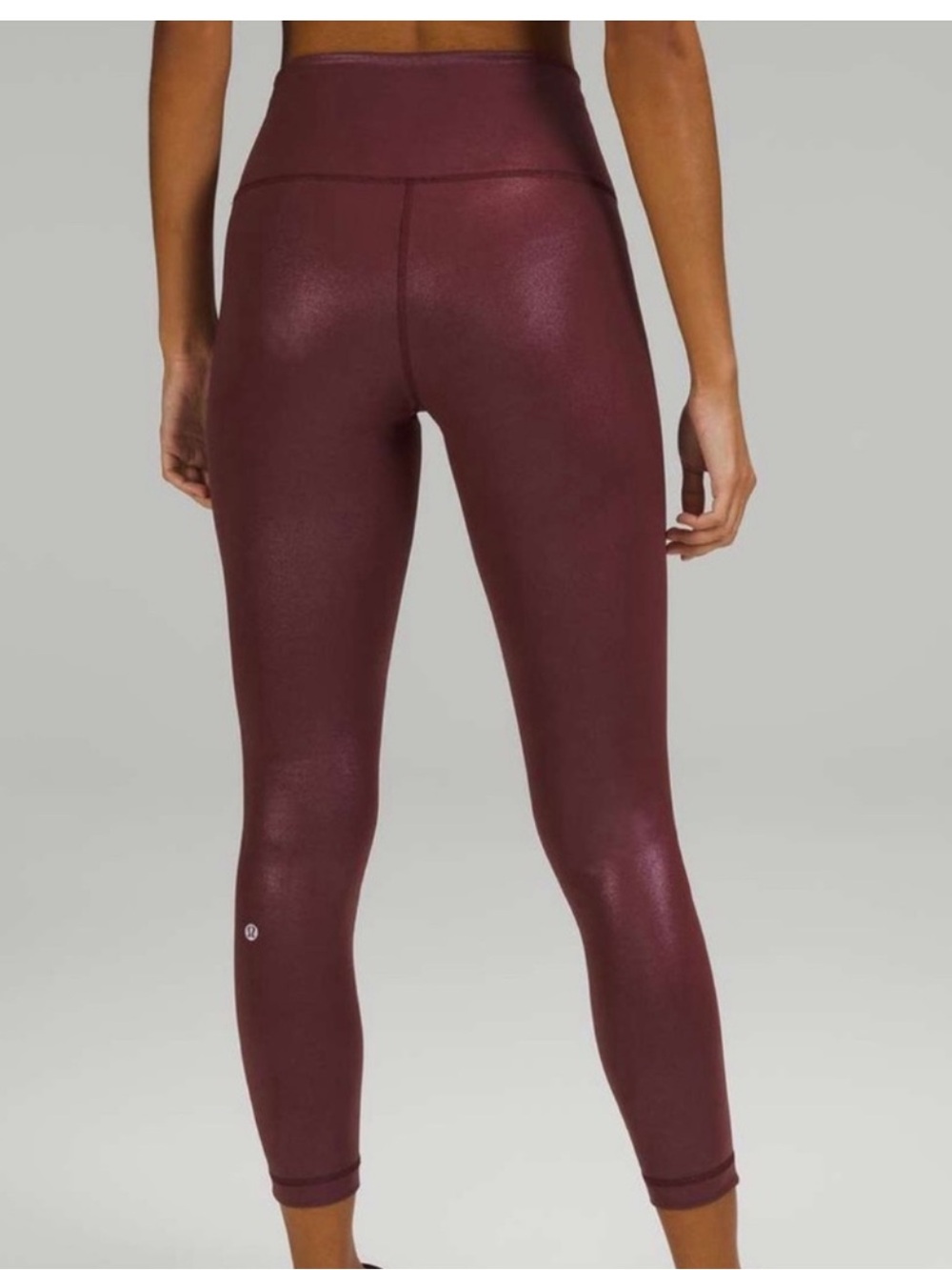NWT Lululemon Wunder Train 25” leggings tight size 2 foil red purple